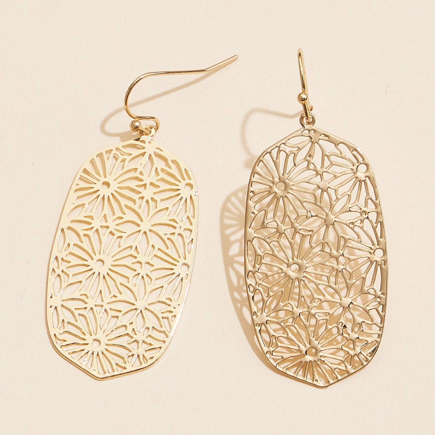Geometric Floral Pattern Filigree Earrings in Vibrant Colors