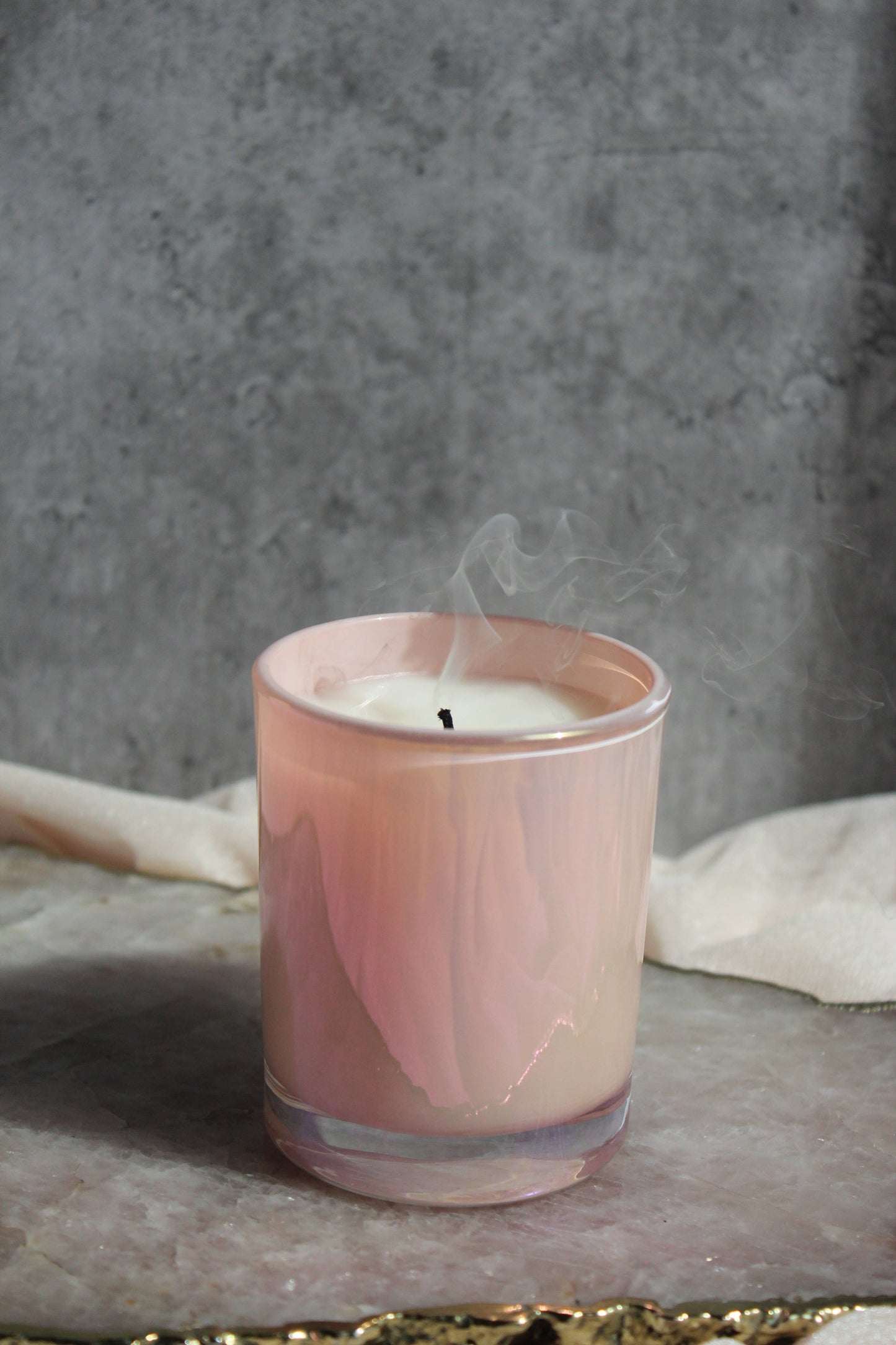 Pink Collection - Sea Salt & Orchid scented glass jar candle