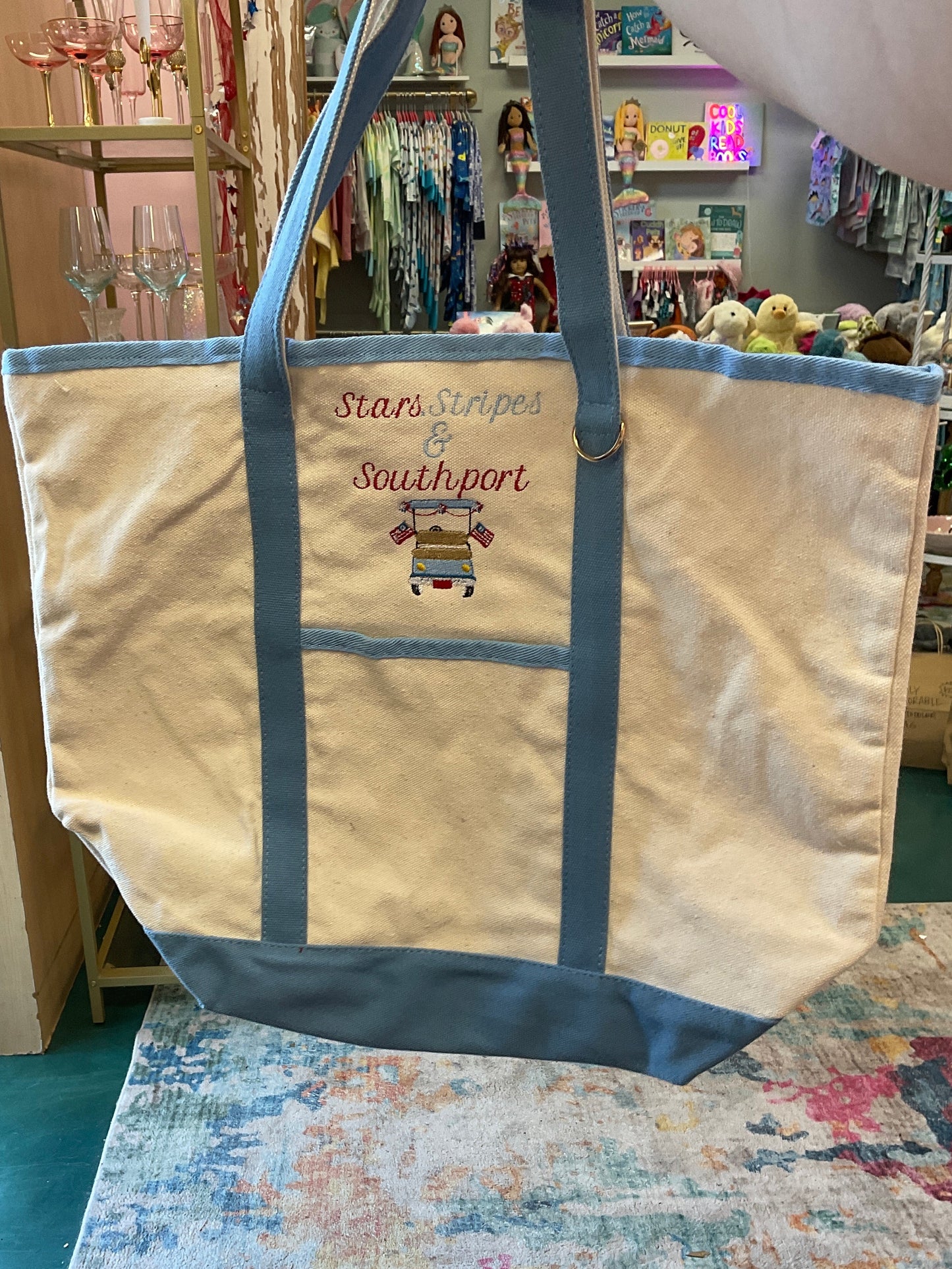 Stars stripes and Southport Canvas Everywhere Carry Tote