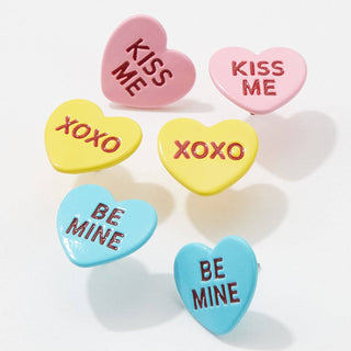 Candy Heart Post Earrings