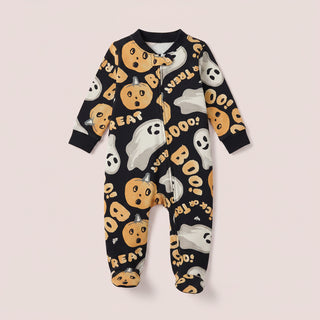 Boo! Organic Cotton Halloween Sleep & Play Footed Pajamas
