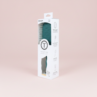 TELETIES Detangler Hair Brush for Fine Hair - Teal With It
