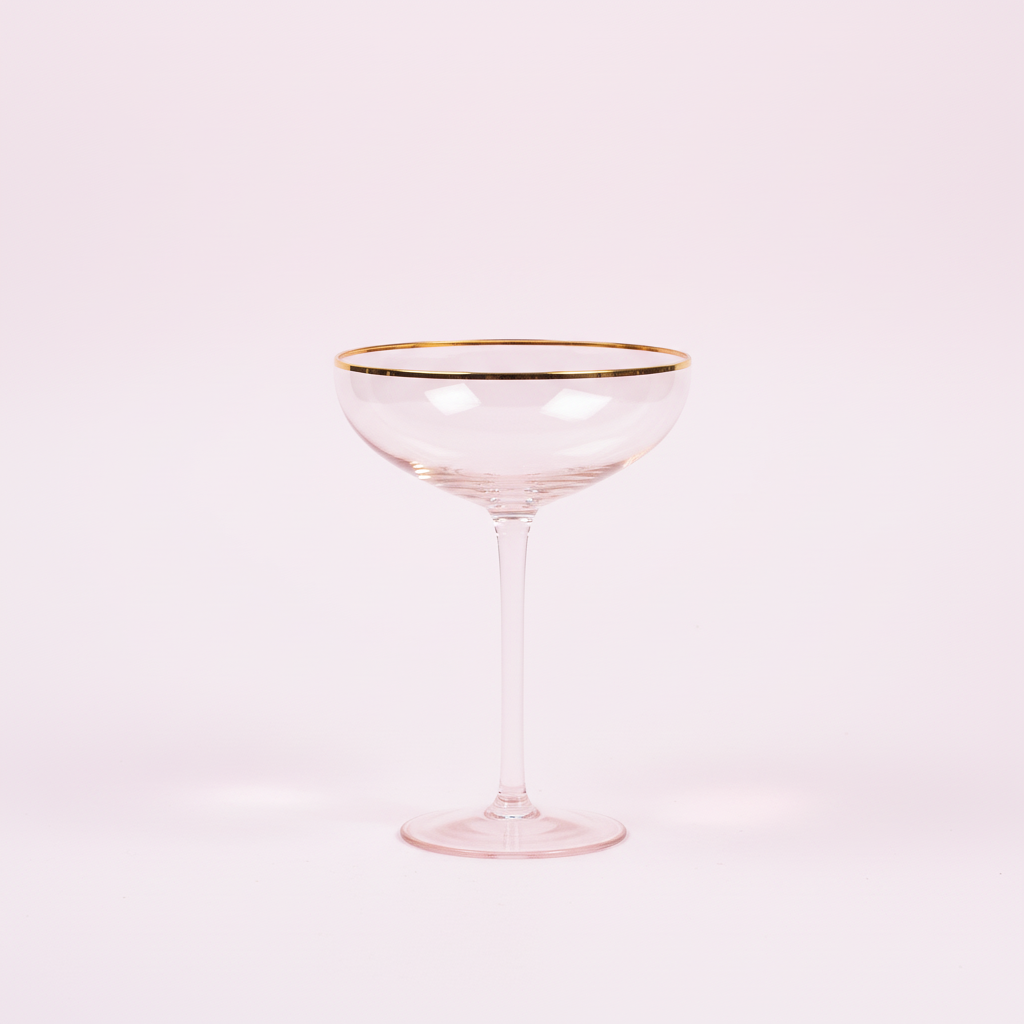 Light Pink Coupe Glass