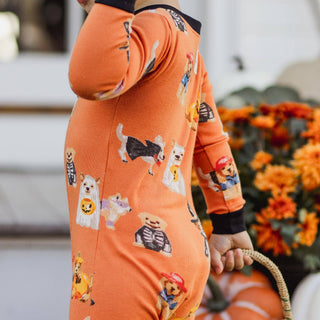 Doggy Dress Up Organic Cotton Footed Sleeper Pajamas