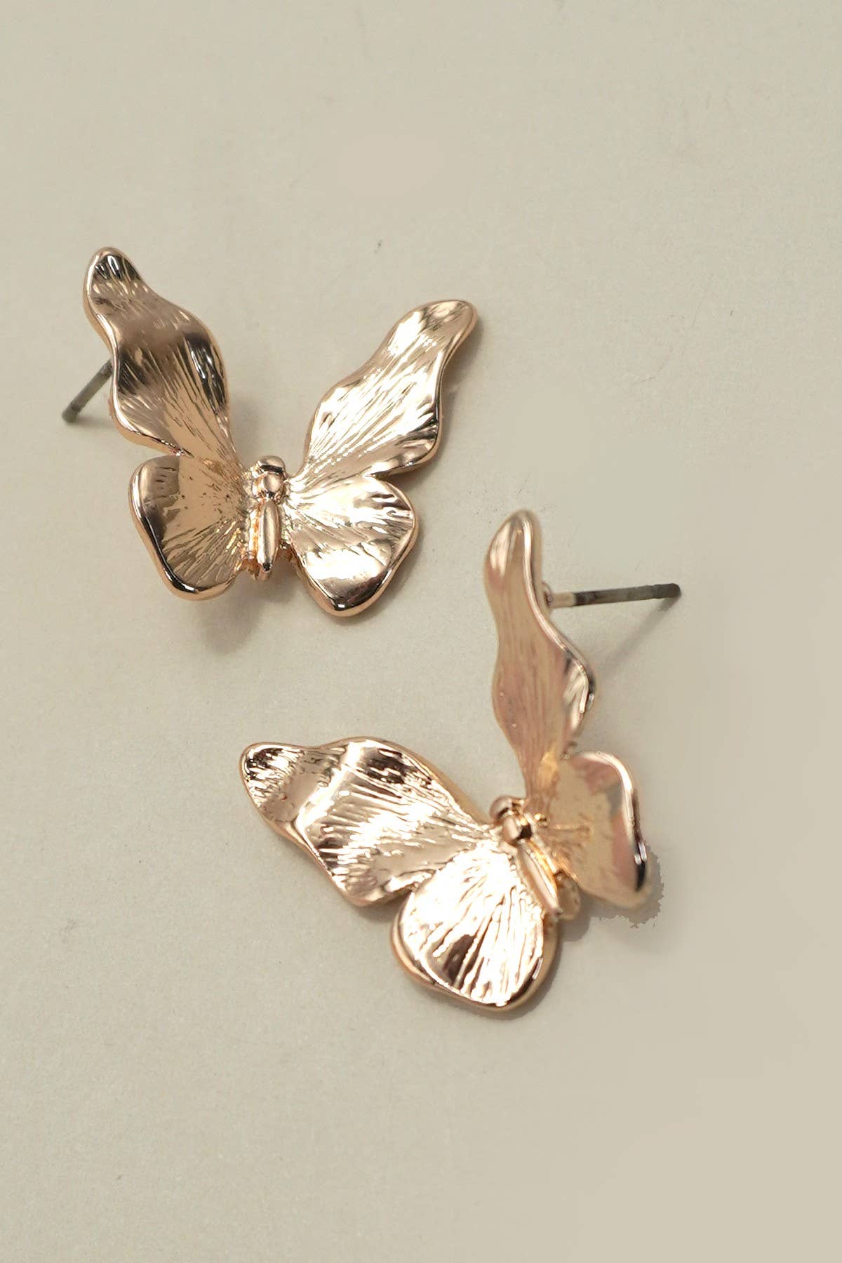 Textured Butterfly Stud Earrings