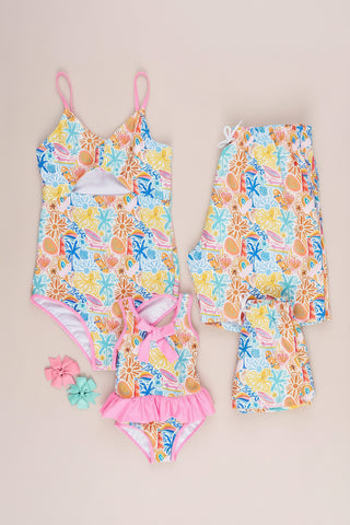 Boys’ Tropical Beach Swim Trunks