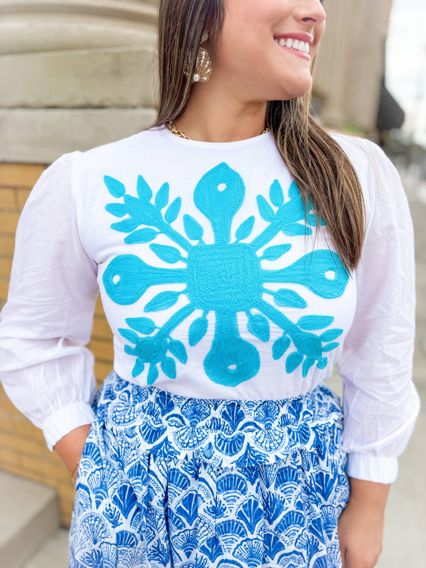 Calico Scallop | Ruffle Maxi Skirt 