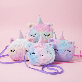 Adorable Plush Unicorn Crossbody Bag for Kids