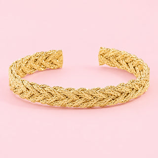 Braided Rope Weave Cuff Bracelet