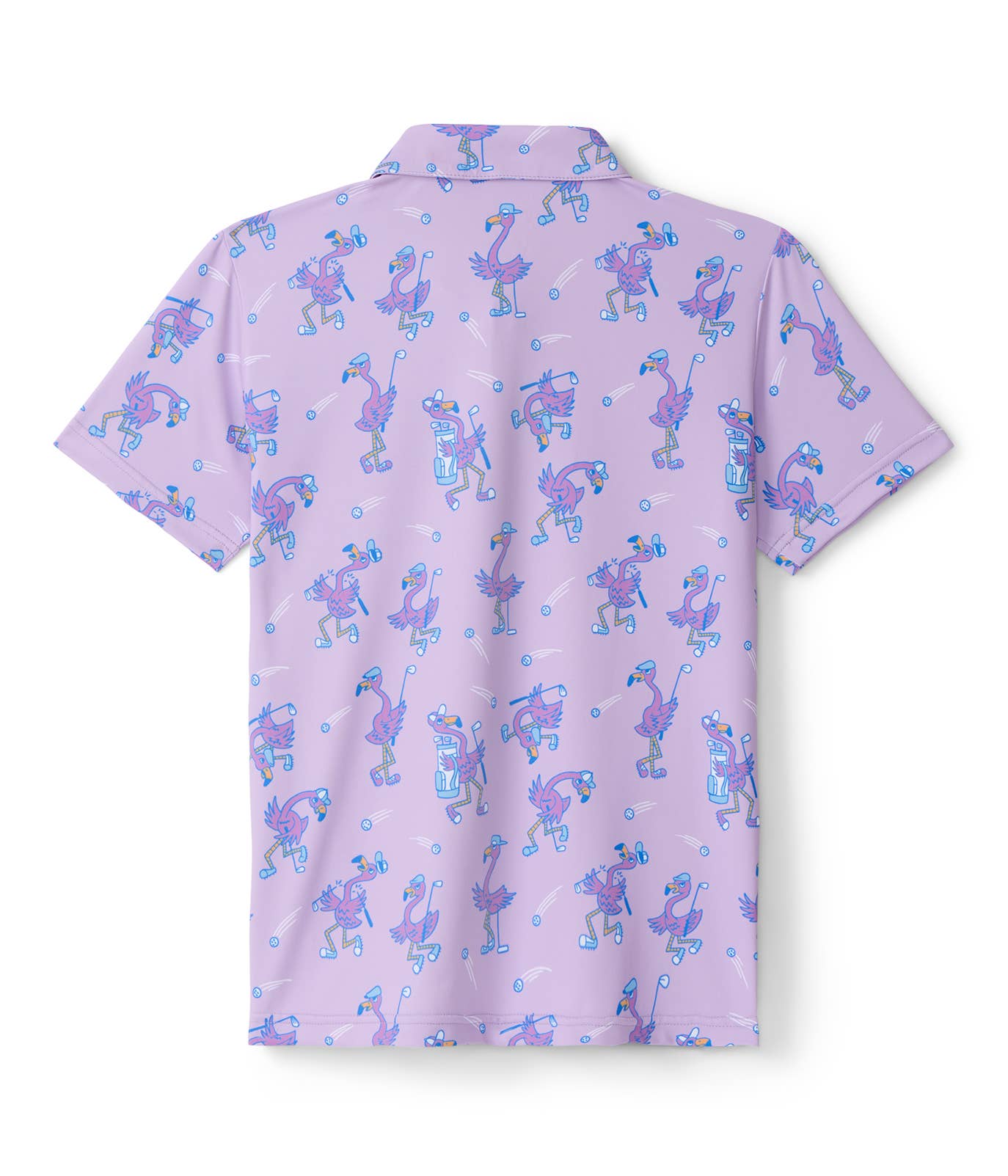 Flamingo Fiasco Kid's Golf Polo - Fun Youth Polo Shirt