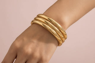 Metallic Triple Bangle Bracelet