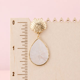 Shell Mother Of Pearl Teardrop Drop Earrings