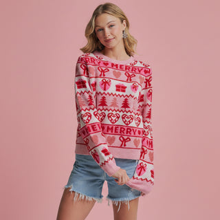 Women's Holiday Christmas Inspired Sweater Top