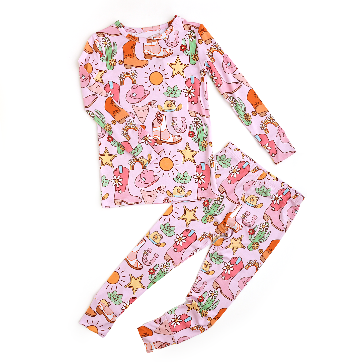 Lainey TWO PIECE - NO BUTTON Bamboo Western Toddler Outfit