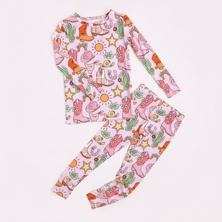 Lainey TWO PIECE - NO BUTTON Bamboo Western Toddler Outfit