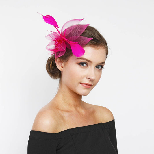 Organza Floral Mesh Fascinator