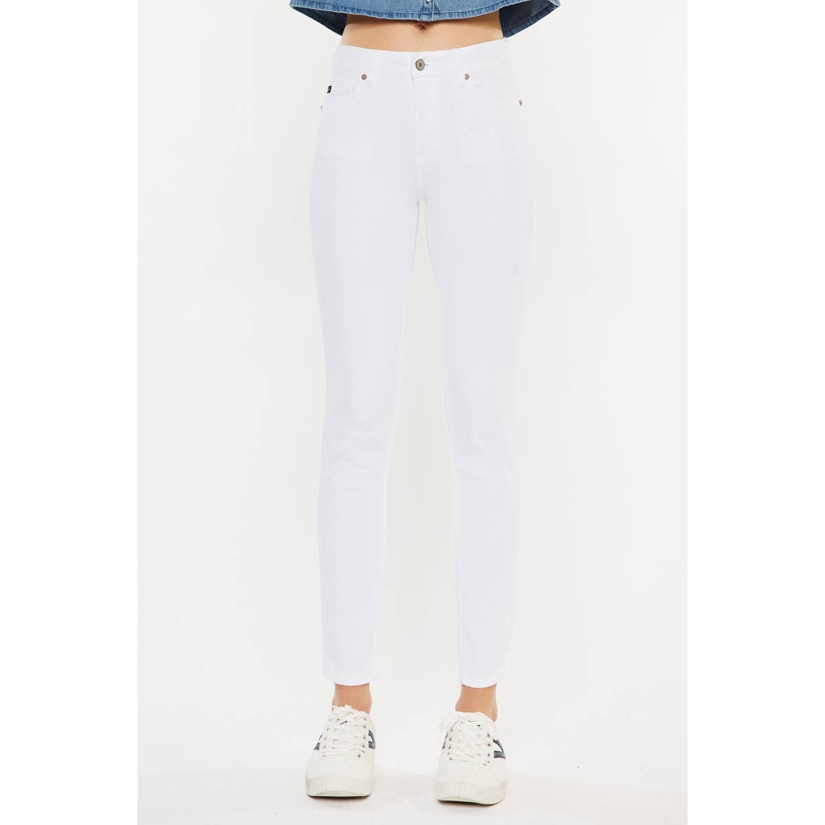 White High-Rise Skinny Jeans