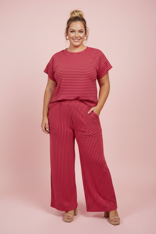 Comfy Striped Pants Set