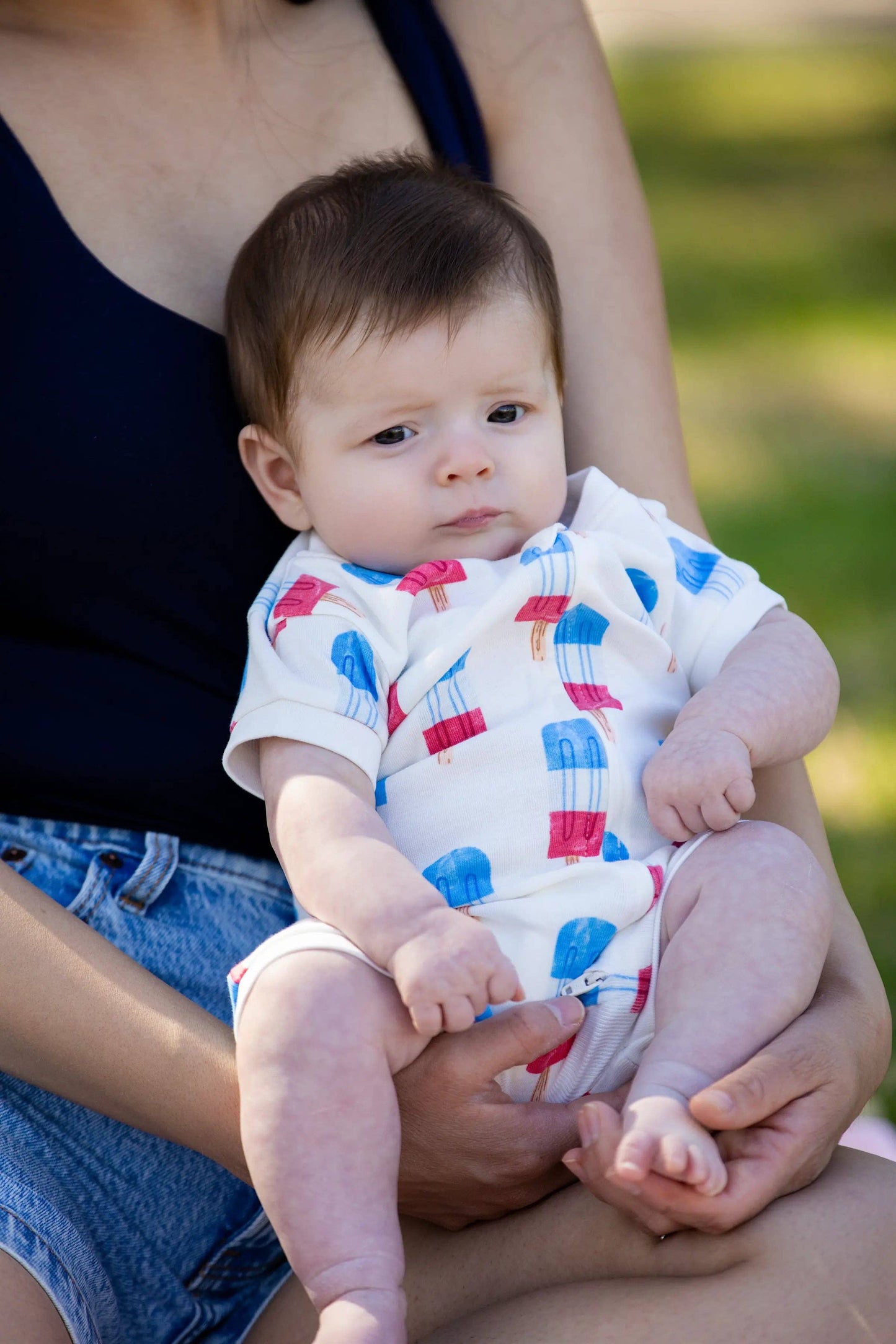 4th of July Baby Shorty Pajamas - Americana Ice Pops