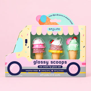 Glossy Scoops Ice Cream Lip Gloss Trio Gift Set