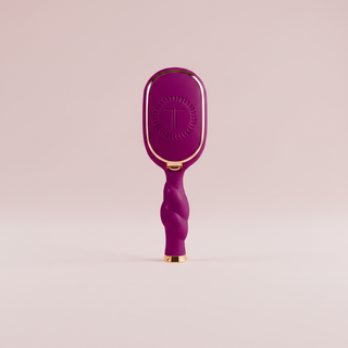 TELETIES Mini Boar Bristle Hair Brush - Mulberry