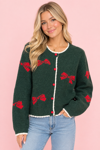Bow Sweater Cardigan