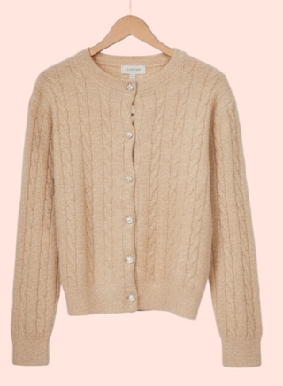 Cableknit Cardigan Button Down Cardigan