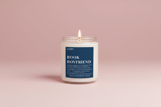 Book Boyfriend Soy Candle – Mahogany, Teakwood & Lavender