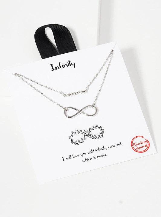 Infinity Pendant 18K Gold-Dipped Necklace