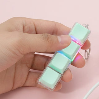 Light-Up Mechanical Keyboard Keycap Fidget Keychain