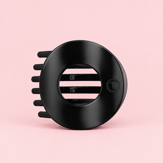 Jet Black | Medium | Flat Circle Hair Clip