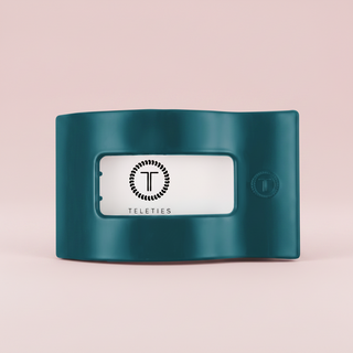 TELETIES Teal With It Large Flat Rectangle Hair Clip