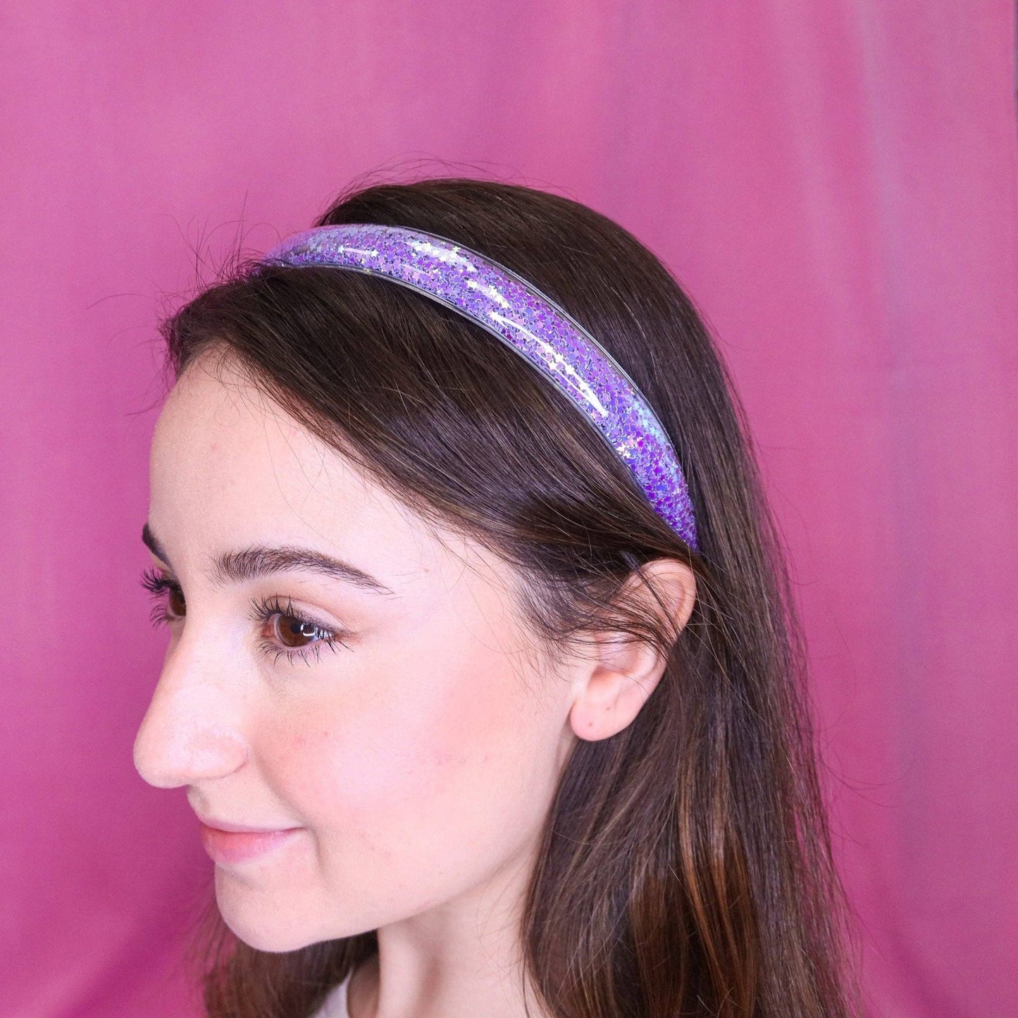 Shaker Glitter Headband with Teeth