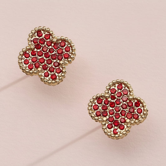 Elegant Pavé Crystal Stud Earrings