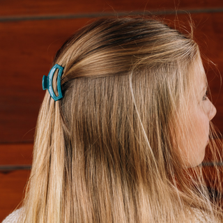 TELETIES Open Teal With It Tiny Hair Clip