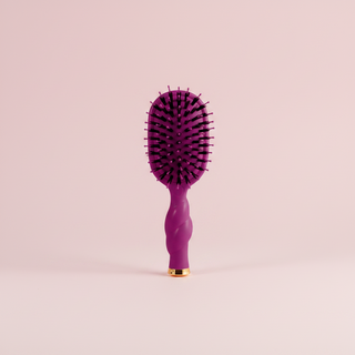 TELETIES Mini Boar Bristle Hair Brush - Mulberry