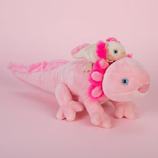 Wild Republic Mom & Baby Axolotl 9" Plush Toy