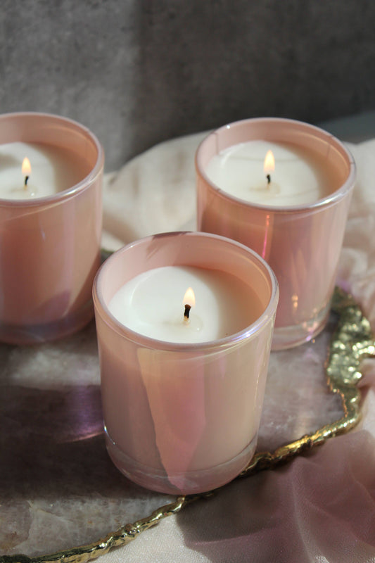 Pink Collection - Sea Salt & Orchid scented glass jar candle
