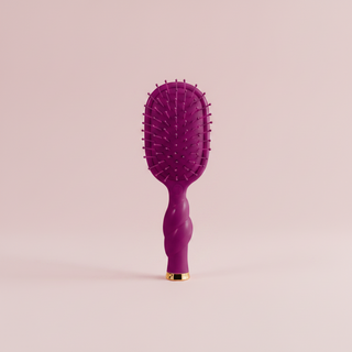 TELETIES Mini Detangler Hair Brush for Medium Hair - Mulberry