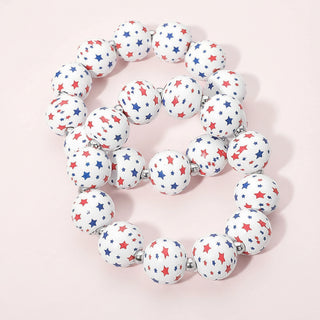 American Star Beaded Stretch Bracelet
