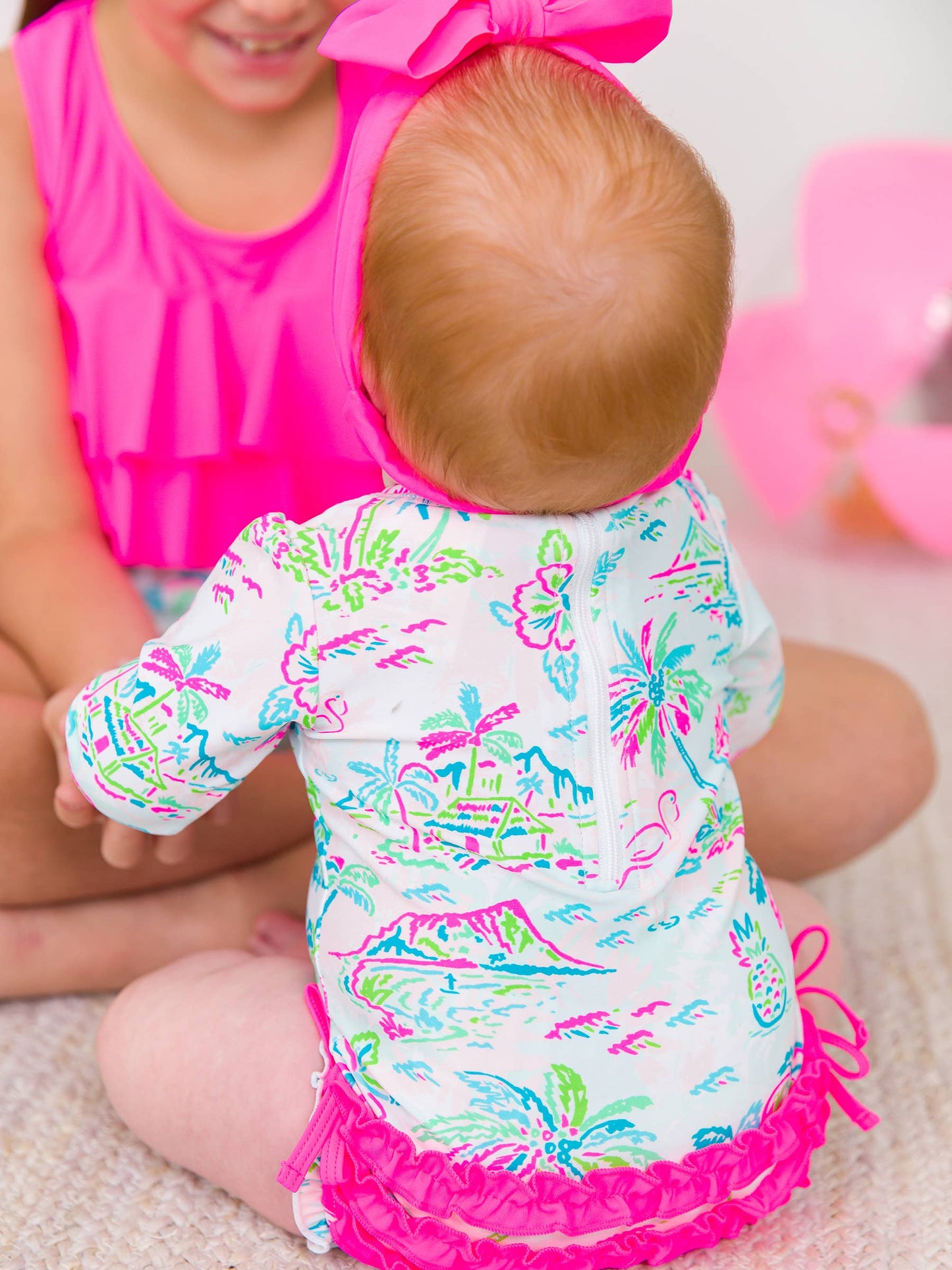 Girls Tropical Resort One-Piece Swimsuit