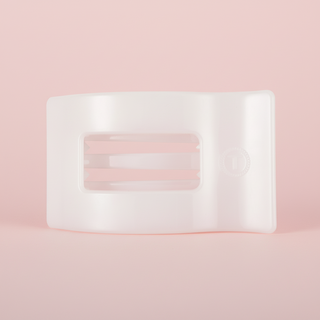 Flat Rectangle Hair Clip | Medium | Coconut White
