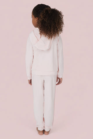 Little Girls Yogalicious Velour Shimmer Hoodie and Jogger Set