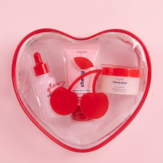 Christmas Holiday Cherry Glow Brightening SkinCare Set | 3 Piece Gift Set