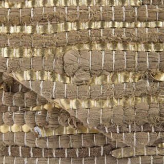 Artisan Woven Metallic Thread Envelope Clutch