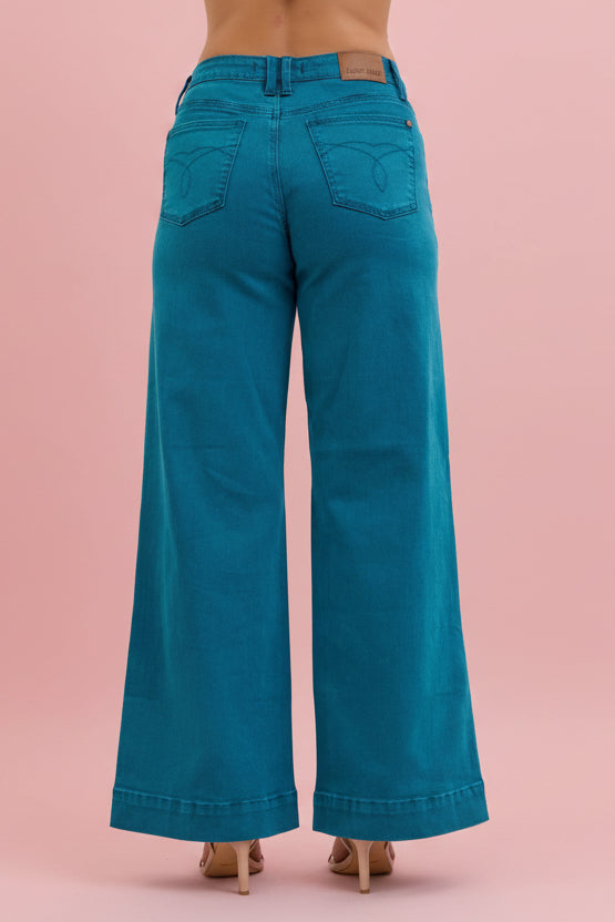 Judy Blue Mid-Rise Utility Wide Jeans