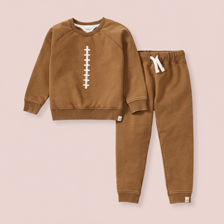Acid Wash Football Toddler Sweatshirt Set