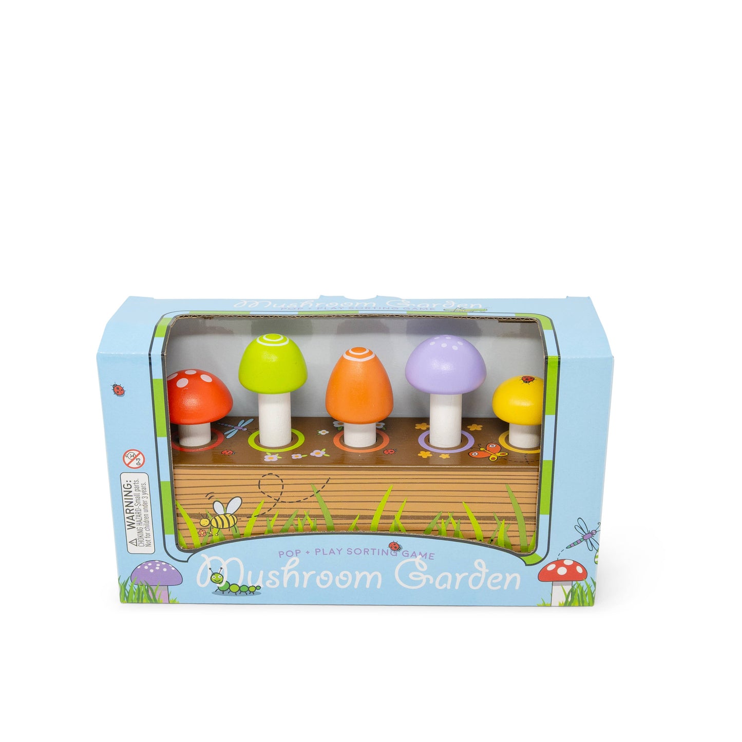 Wooden Mushroom Pop & Play Sorting Game