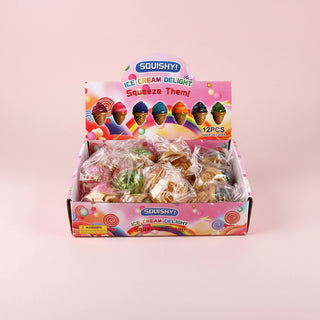Glitter Ice Cream Cone Squishy Sensory Fidget Toy