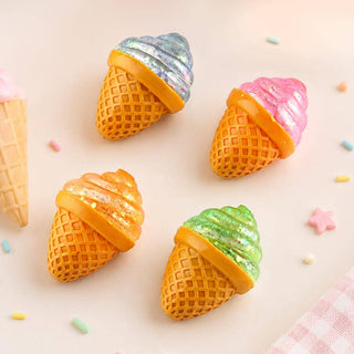 Glitter Ice Cream Cone Squishy Sensory Fidget Toy